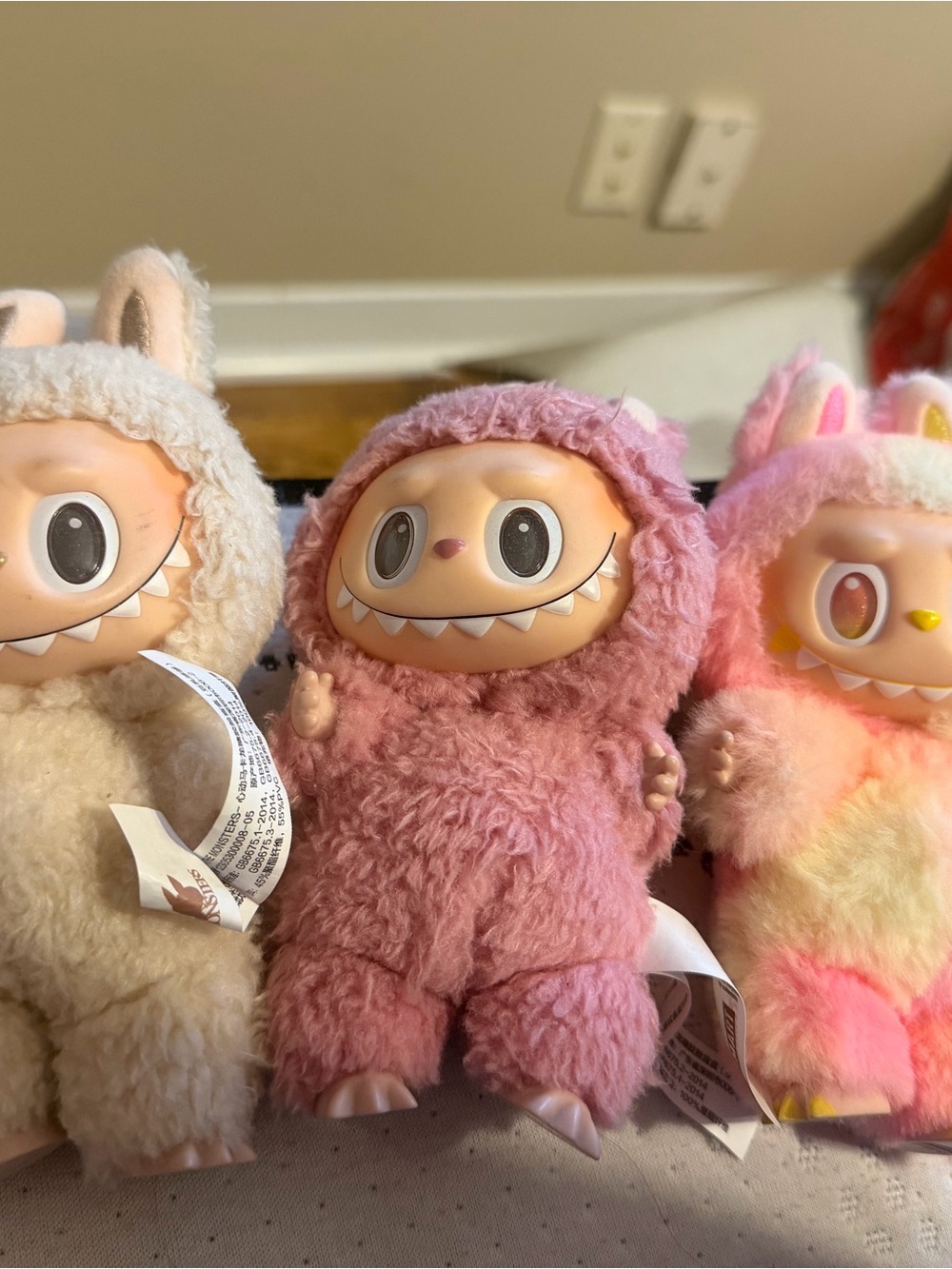 Plush Fuzzy Monster Doll in Rose Pink
